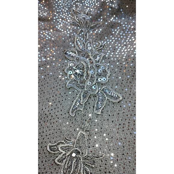 Qian Cai Woman Outfit SZ 15 Black long Elaborate Skirt Crochet Shaw Bead Choker - Picture 15 of 16